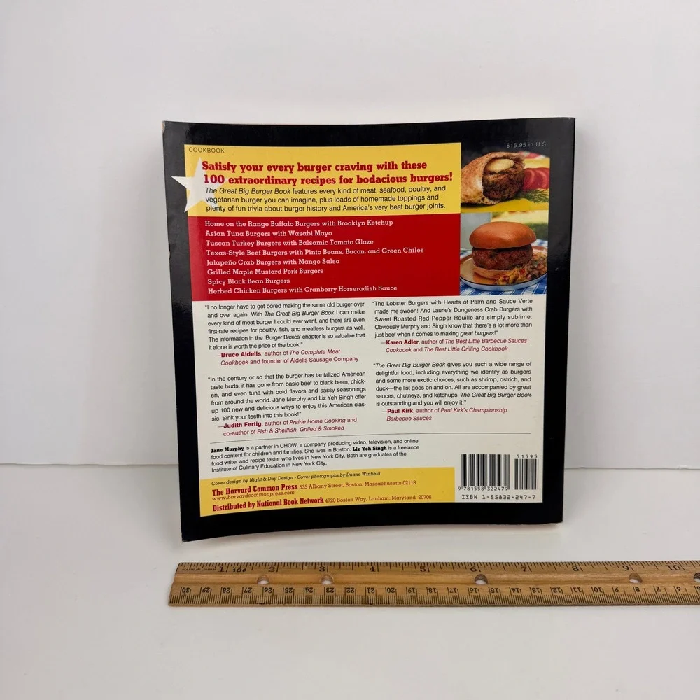 Vtg 2003 The Great Big Burger Book Softcover Cookbook 100 Recipes Summer Picnics